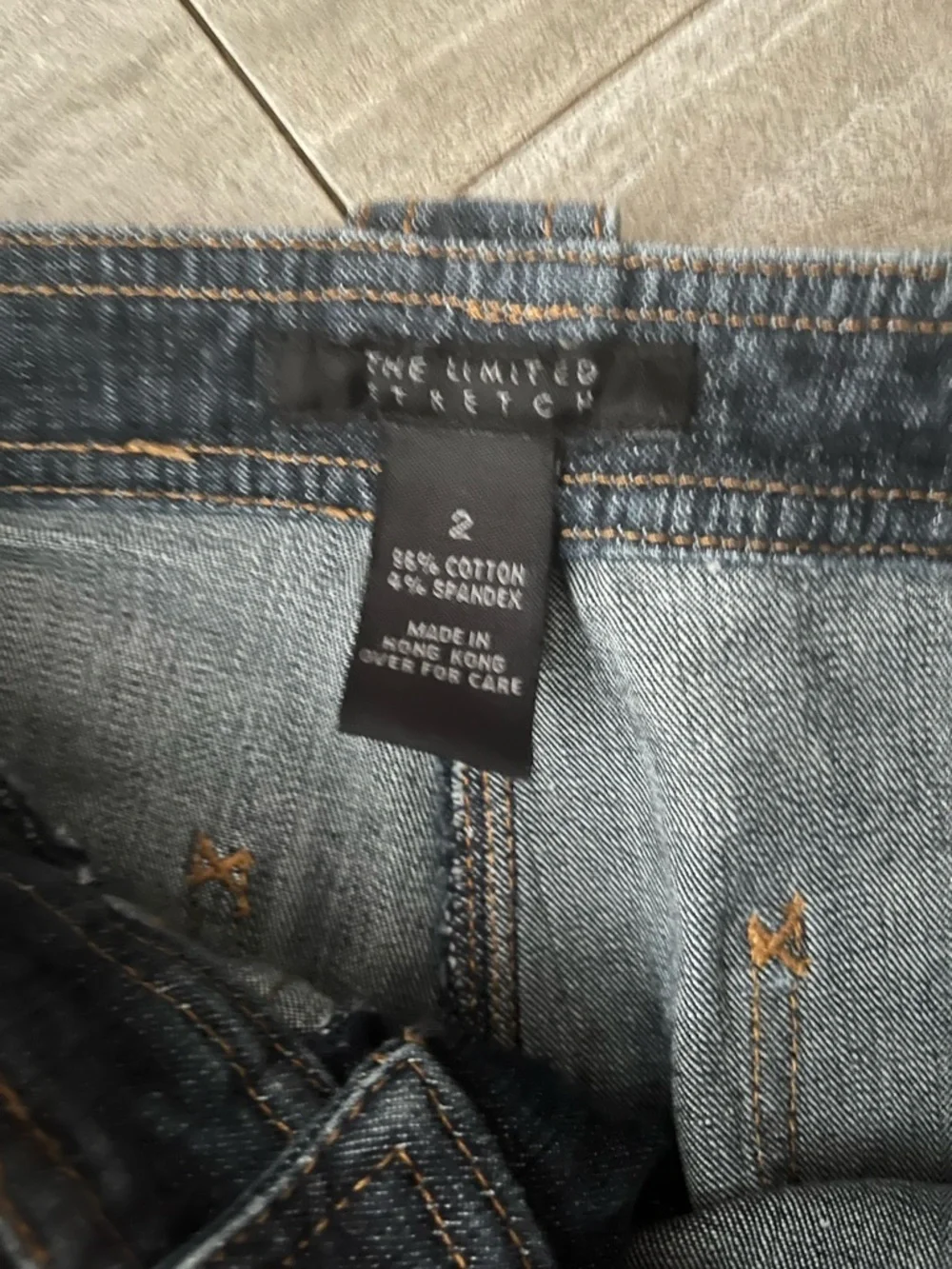 The Limited Women’s Cargo Jeans Size 2 Utility Pants Zipper Dark Blue Denim Y2K